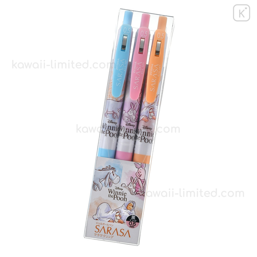 Japan Disney Store Sarasa Clip Gel Pen Set Winnie The Pooh Pooh S