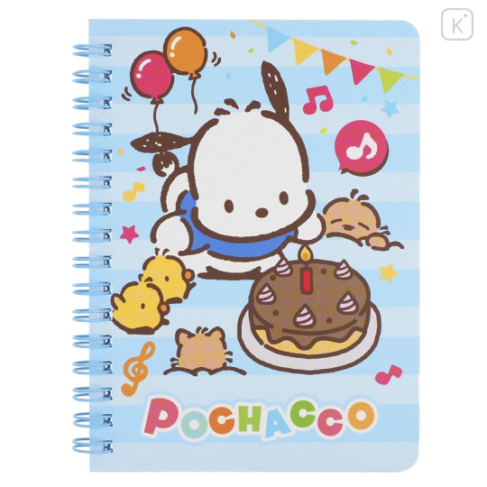 Sanrio A Twin Ring Notebook Pochacco Party Kawaii Limited