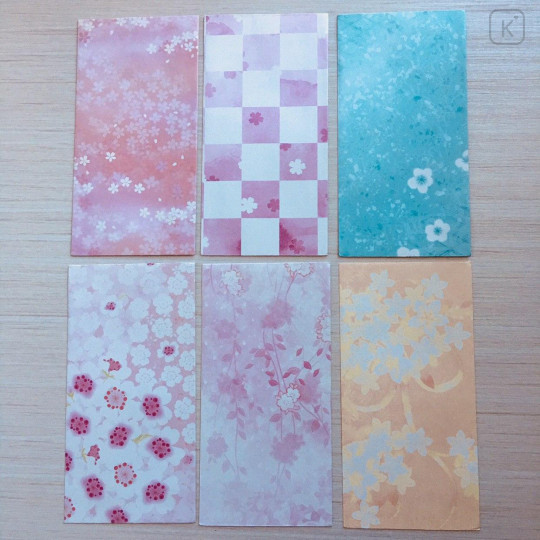 Japanese Envelopes 6pcs - Sakura - 1