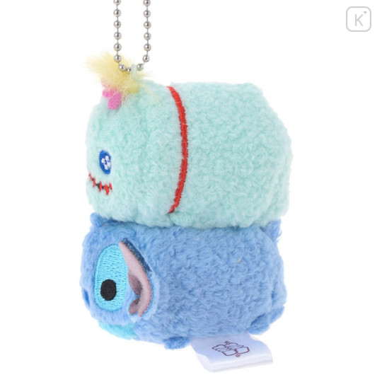 Japan Disney Store Tsum Tsum Plush Keychain - Stitch & Scrump - 3