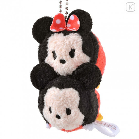 Japan Disney Store Tsum Tsum Plush Keychain - Mickey & Minnie - 1