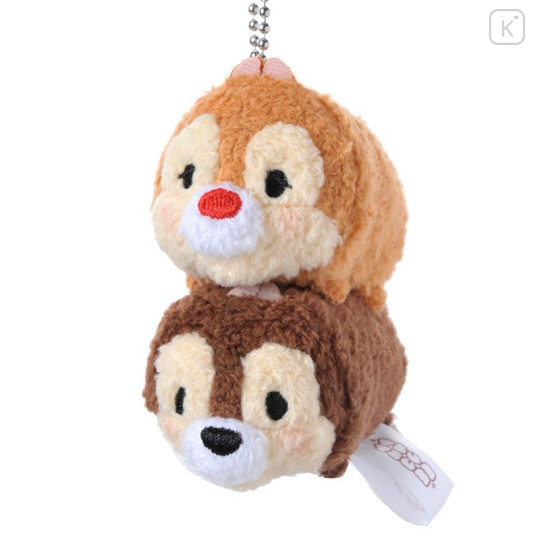 Japan Disney Store Tsum Tsum Plush Keychain - Chip & Dale - 1