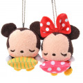 Japan Disney Store Plush Keychain - Sleeping Baby Mickey & Minnie - 2