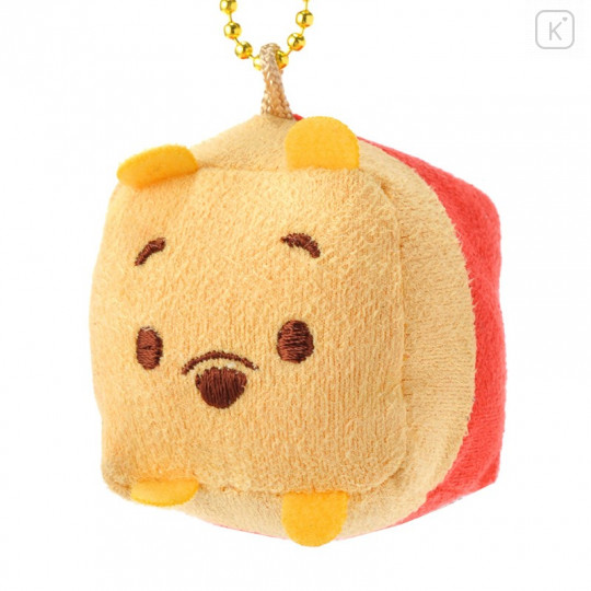 Japan Disney Store Mini Cube Plush Keychain - Winnie the Pooh - 1