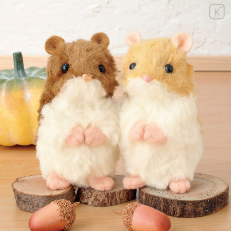 Japan Hamanaka Plush Doll DIY Sewing Kit - Two Hamsters - 1
