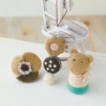 Japan Hamanaka Wool Needle Felting Kit - Cookies Strap & Flower Brooch & Bear - 1