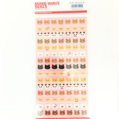 Japan Mind Wave Seals Mini Stickers - Bear & Panda