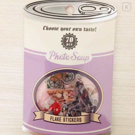 Photo Soup Flake Stickers 70pcs - Cat Kitten - 2