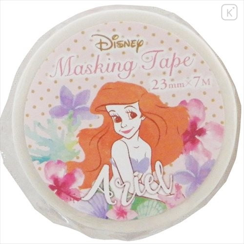 Japan Disney Washi Paper Masking Tape - Little Mermaid Ariel Watercolor - 1