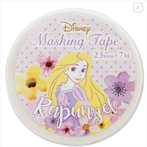 Japan Disney Washi Paper Masking Tape - Rapunzel Watercolor Flower - 1