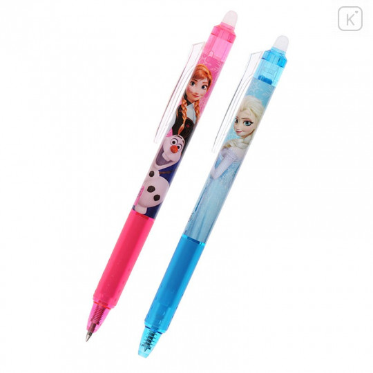 Japan Disney Store Pilot FriXion Erasable 0.38mm Gel Pen 2pcs - Frozen Elsa & Anna - 1
