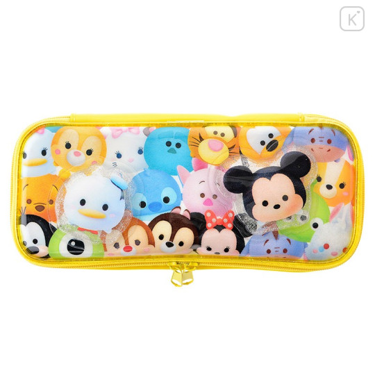 Japan Disney Store Pen Pouch Pencil Case - Tsum Tsum Characters / Yellow - 2