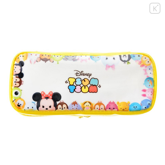 Japan Disney Store Pen Pouch Pencil Case - Tsum Tsum Characters / Yellow - 3