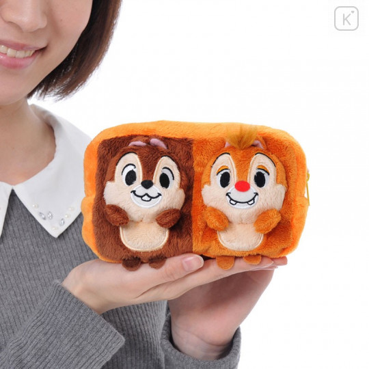 Japan Disney Store Stuffed Plush Pouch - Chip & Dale - 5
