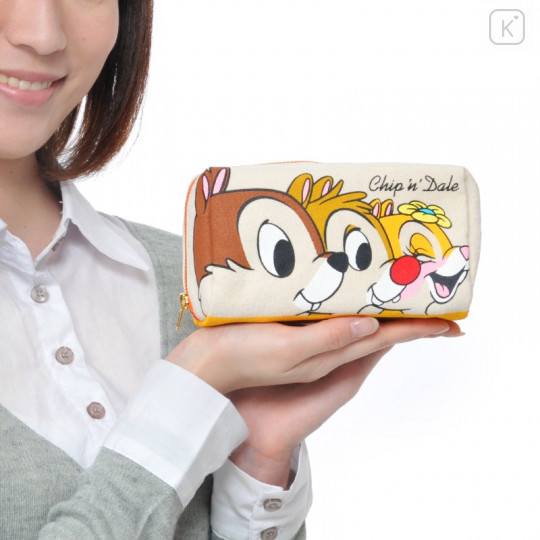 Japan Disney Store Canvas Pouch - Chip & Dale - 5