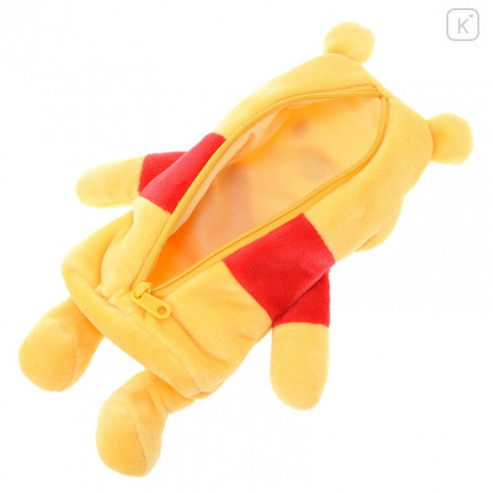 Japan Disney Store Stuffed Plush Mini Pouch - Sitting Winnie the Pooh - 3