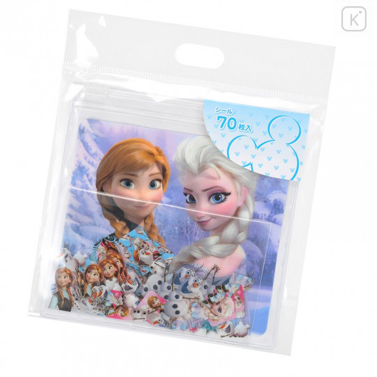 Japan Disney Store 70pcs Flake Seal Stickers - Frozen Elsa & Anna - 2