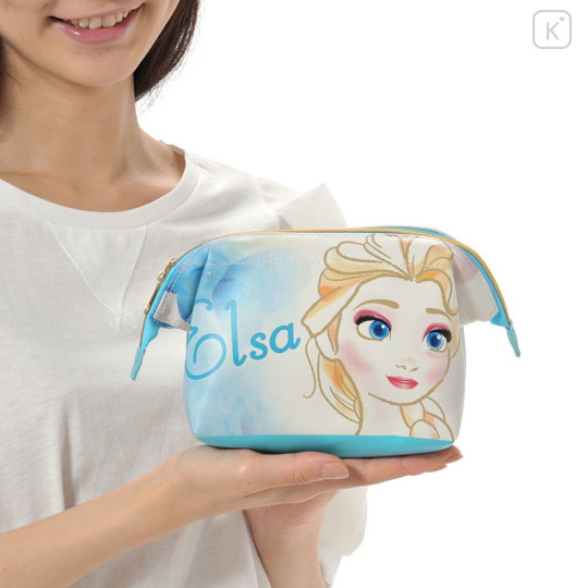 Japan Disney Store Watercolor Painting Pouch - Frozen Elsa - 5