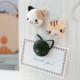 Japan Hamanaka Wool Needle Felting Kit - 3 Kitten Magnets