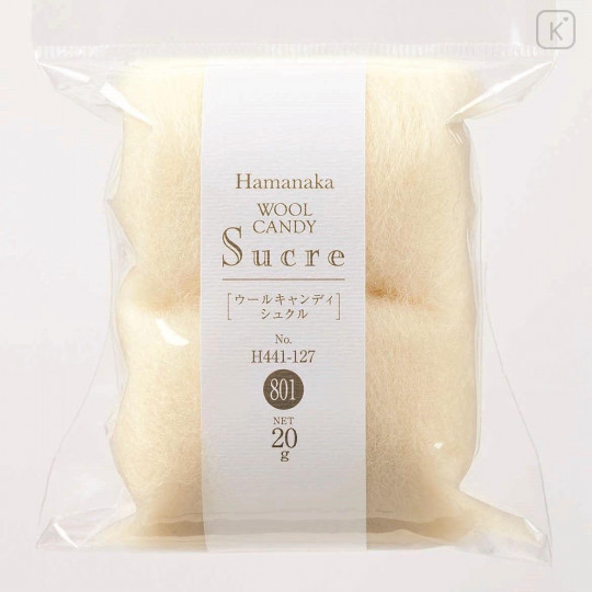 Japan Hamanaka Wool Candy Sucre Natural Blend 20g - White - 1