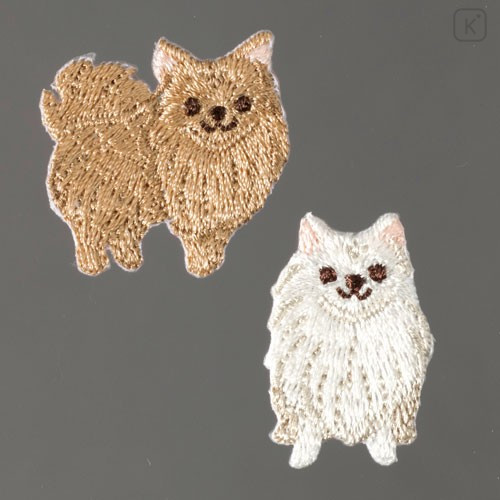 Japan Hamanaka Embroidery Iron-on Applique Patch - Dog Pomeranian - 2