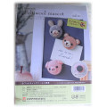 Japan Hamanaka Wool Needle Felting Kit - Rabbit Bear Pig Magnets - 2