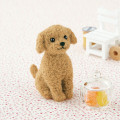 Japan Hamanaka Wool Needle Felting Kit - Apricot Toy Poodle - 1