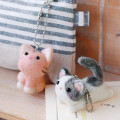 Japan Hamanaka Wool Needle Felting Kit - Lovely 2 Cat Ball Straps - 1