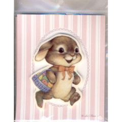 Japan Import Printed Felt Patch - Easter Rabbit
