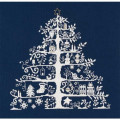 DMC Counted Cross-Stitch Embroidery Kit - Navy Christmas Tree - 1