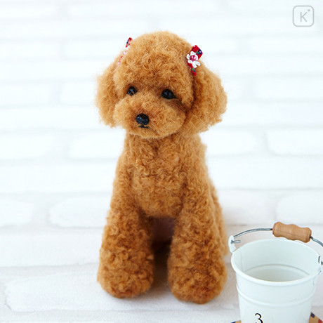 Japan Hamanaka Wool Needle Felting Lesson Kit - Toy Poodle - 1