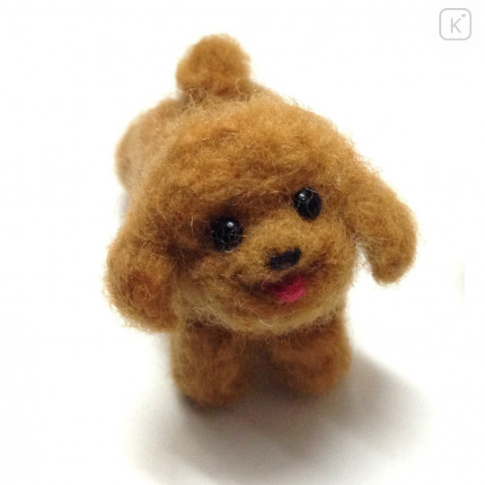 DIY Needle Felting Kit - Brown Toy Poodle - 1