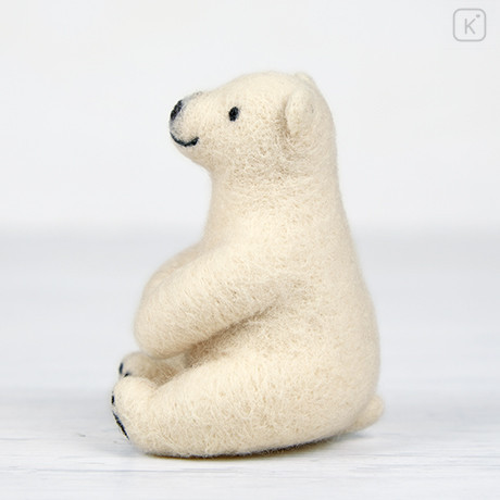 Japan Hamanaka Wool Needle Felting Kit - Polar Bear - 2