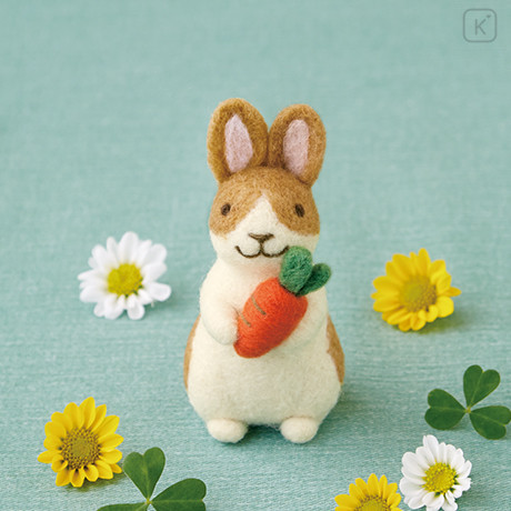 Japan Hamanaka Wool Needle Felting Kit - Rabbit - 1