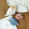 Japan Hamanaka Wool Needle Felting Kit - Chicks Bird & Cockatiel Brooch - 1