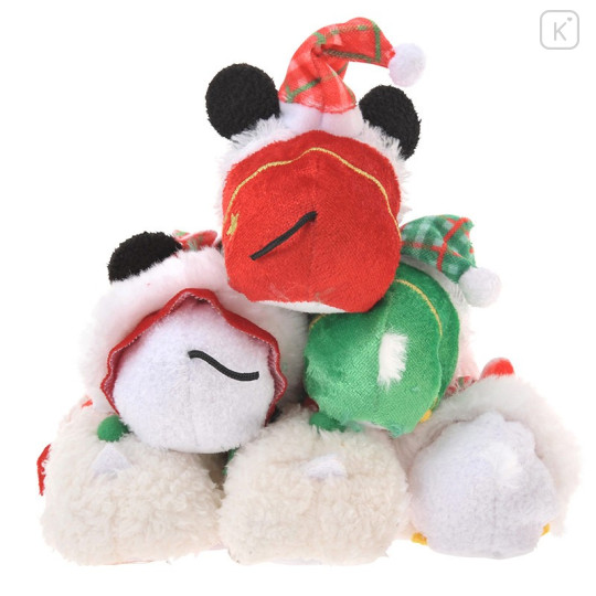 Japan Disney Store Tsum Tsum Mini Plush (S) - 2015 Christmas Wreath Mickey & Friends - 6