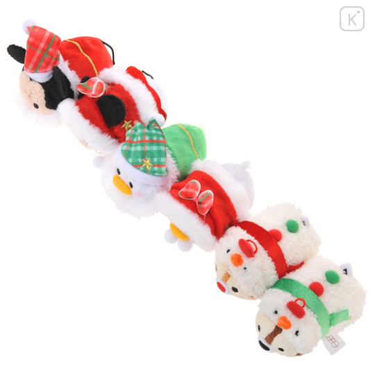 Japan Disney Store Tsum Tsum Mini Plush (S) - 2015 Christmas Wreath Mickey & Friends - 7