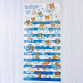 San-X Rilakkuma Sticker - Blue Stripes - 1