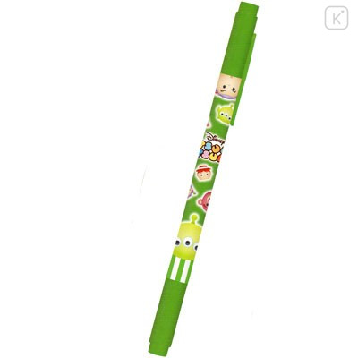 Japan Disney Tsum Tsum Characters Doubled Size Color Gel Pen - Green - 1