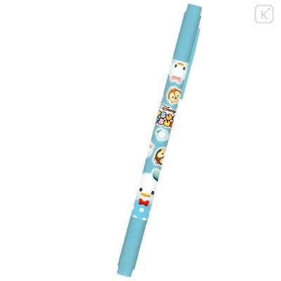 Japan Disney Tsum Tsum Characters Doubled Size Color Gel Pen - Light Blue - 1