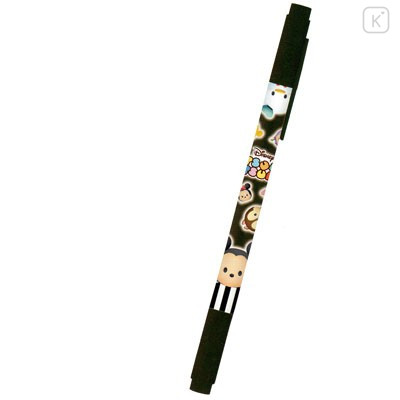 Japan Disney Tsum Tsum Characters Doubled Size Color Gel Pen - Black - 1