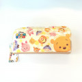 Japan Disney Tsum Tsum Gold Zipper Pouch Staionery Pencil Case - Winnie the Pooh & Friends - 2