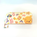 Japan Disney Tsum Tsum Gold Zipper Pouch Staionery Pencil Case - Winnie the Pooh & Friends - 2