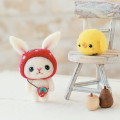 Japan Hamanaka Wool Needle Felting Kit - Strawberry Hat Rabbit and Round Chick - 1