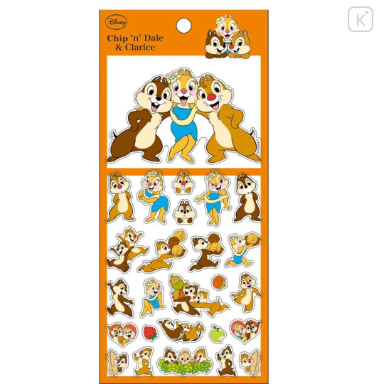 Japan Disney Sticker - Chip & Dale & Clarice - 1