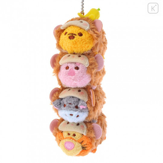 Japan Disney Store Tsum Tsum Pair Plush Keychain - Pooh & Friends × 2016 New Year Monkey - 1