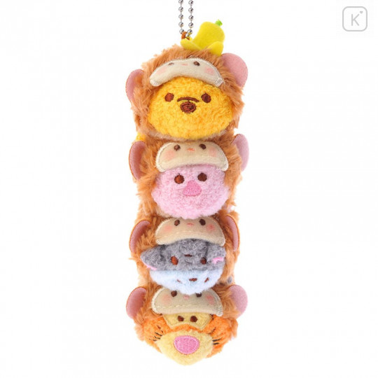 Japan Disney Store Tsum Tsum Pair Plush Keychain - Pooh & Friends × 2016 New Year Monkey - 2