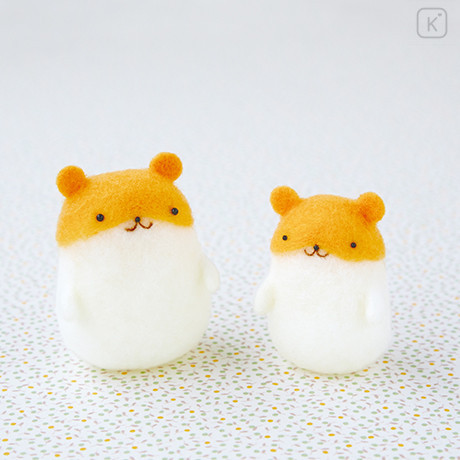 Japan Hamanaka Aclaine Needle Felting Kit - Squishy Hamster - 1