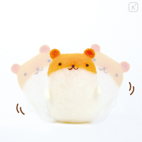 Japan Hamanaka Aclaine Needle Felting Kit - Squishy Hamster - 2