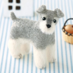 Japan Hamanaka Wool Needle Felting Kit - Miniature Schnauzer